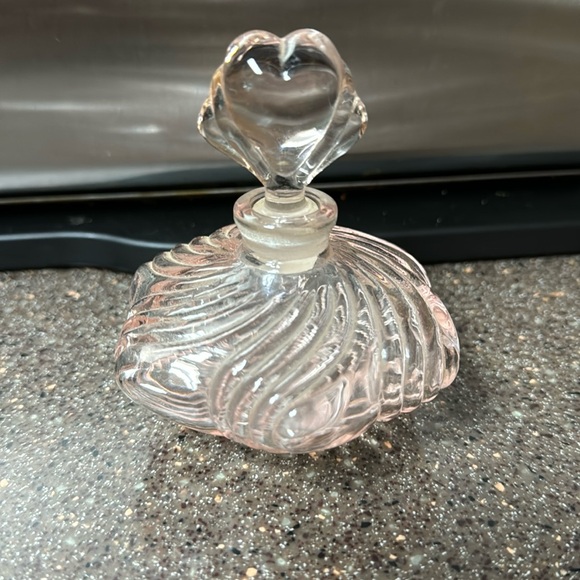 Other - ART DECO PINK GLASS PERFUME BOTTLE